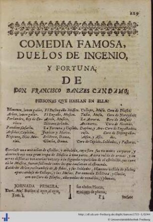Duelos de ingenio, y fortuna.