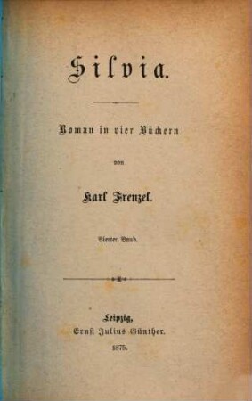 Silvia : Roman in vier Büchern, 4