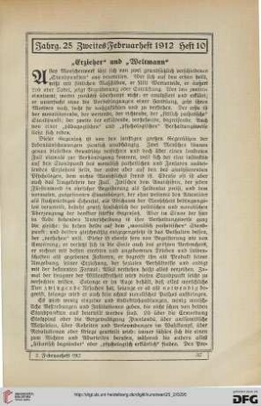 Heft 10 (2. Februarheft 1912)
