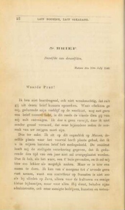 5e. brief. Dezelfde aan denzelfden
