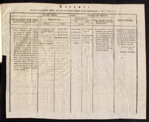Tafel. Rapport. - Nro. 11. Beyspiel von einer Thatanzeige und einem Rapporte.