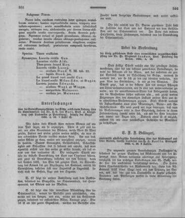 Ueber die Verbreitung der übrig gebliebenen Reste einer vorweltlichen organischen Schöpfung / von Dr. Fr[iedrich] S. Leuckart, Prof. - Freyburg : Groos, 1835