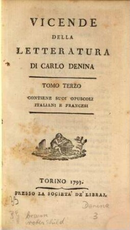 Vicende Della Letteratura : Libri Cinque, 3