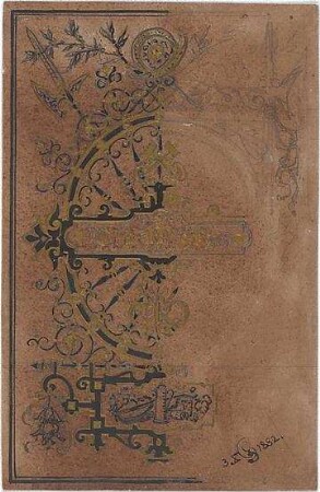 Gmelin, Leopold; Sammlung Gmelin: Handzeichnungen - Folio 5 - Dekoration (Teilansicht)