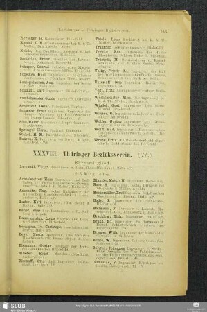 XXXVIII. Thüringer Bezirksverein.
