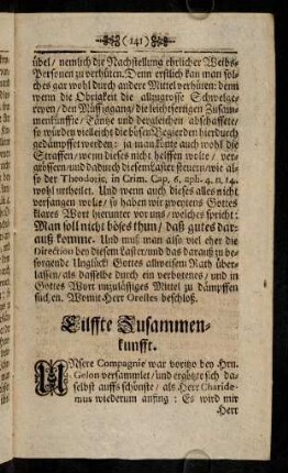 141-145, Eilffte Zusammenkunfft.