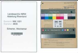 Entnazifizierung Wennemar Scherrer, geb. 20.05.1895 (Angestellter)