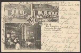 Ansichtskarte Restaurant Schumacher, Skalitzer Straße [2/2]
