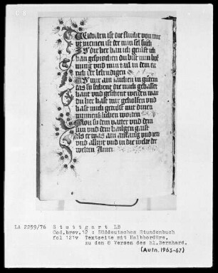 Deutsches Gebetbuch (Waldburg-Gebetbuch) — Halbbordüre, Folio 121verso