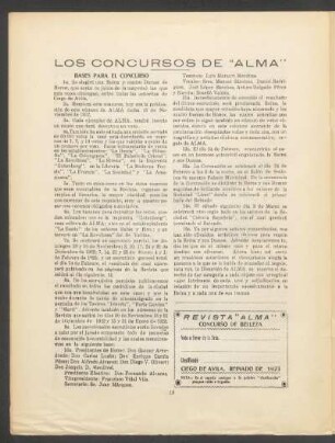 Los concursos de "Alma"