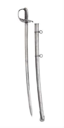 Pattern 1821 Heavy Cavalry Officer's Sword und Scheide, 1908.S.015