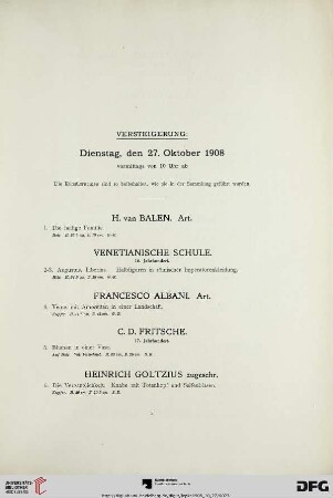 [Sammlung von Gemälden alter Meister des 14. – 18. Jahrhunderts] (Nr. 1-120)