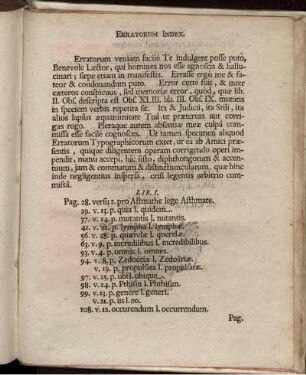 Erratorum Index