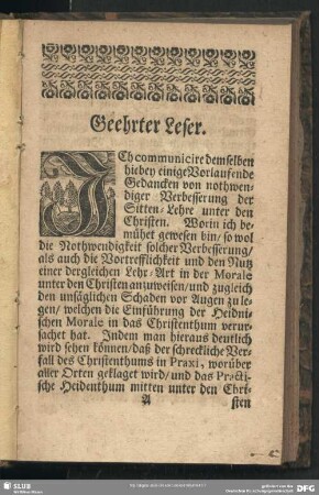 Geehrter Leser