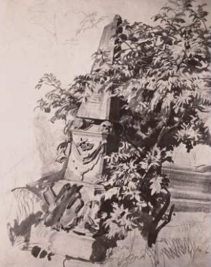Friedhof in Loschwitz, Grab mit Obelisk
