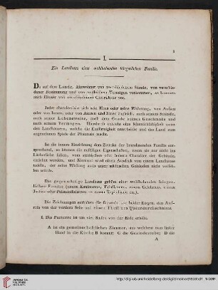 I: Ein Landhaus einer wohlhabenden bürgerlichen Familie