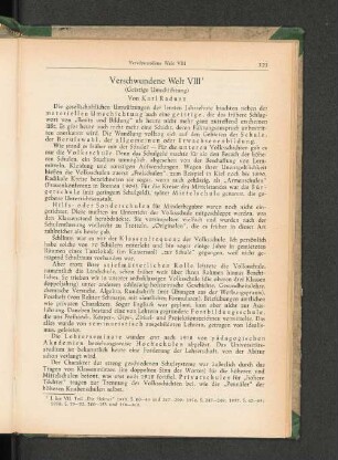 Verschwundene Welt VIII