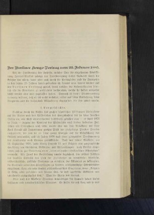 Der Berliner Kongo-Vertrag vom 26. Februar 1885.