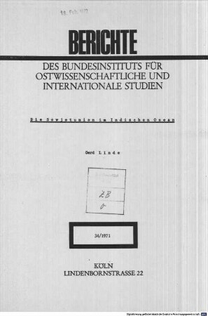 Die Sowjetunion im Indischen Ozean