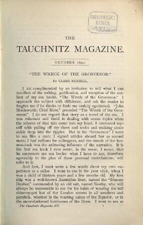The Tauchnitz magazine : an English monthly miscellany for continental readers. 15/17. 1892