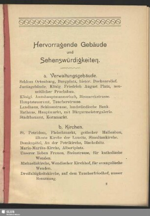 Hervorragende Gebäude und Sehenswürdigkeiten