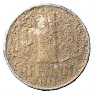Fundmünze, Pfennig, 1968