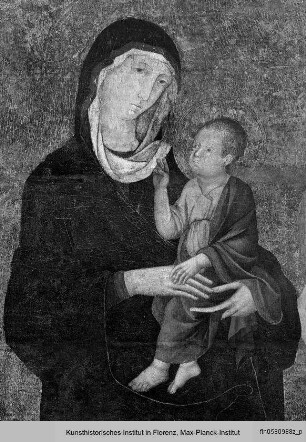 Halbfigur der Madonna flankiert von zwei Engeln - Madonna col Bambino e due angeli