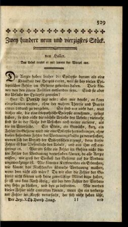 Zwey hundert neun und vierzigstes Stück