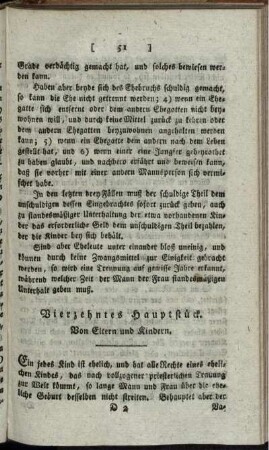 Vierzehntes Hauptstück. Von Eltern und Kindern.
