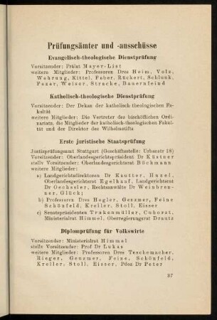 37-39, Prüfungsämter und -ausschüsse