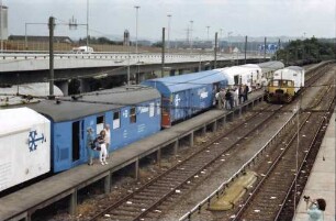 Weil: Verschiebebahnhof; Beeisungsgleise mit Wagen