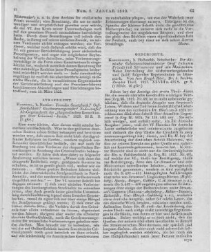 Fremdes Gesetzbuch? Oeffentlichkeit? Geschwornengericht? Todesstrafe? ... Als Gegenschrift der "rhapsodischen Bemerkungen über Criminal-Justiz". Hamburg: Nestler 1828