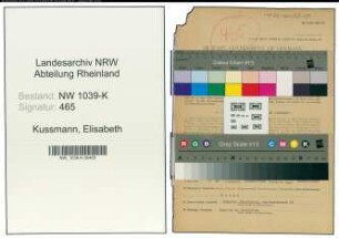 Entnazifizierung Elisabeth Kussmann , geb. 25.04.1909 (Studienraetin)