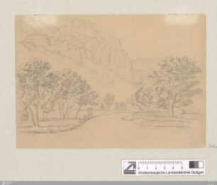 Der Brucken und Reuterfelsen bey Weiler im Aach-Thal : 21. Apr. 1818
