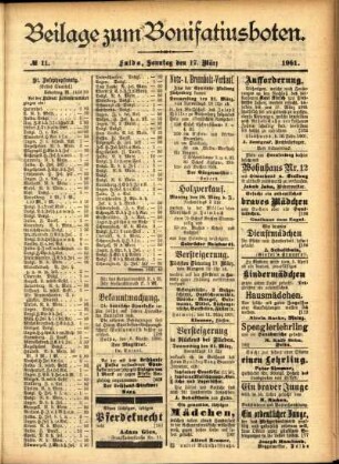Zweite Ausgabe vom Sonntag, den 17. März 1901.