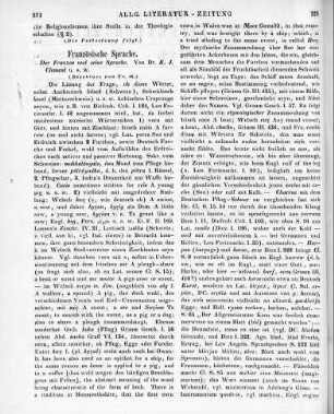Clement, K. J.: Der Franzos und seine Sprache. Frankfurt a. M.: Brönner 1848 (Beschluss von Nr. 46)