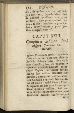 Caput XXIII. Complura definita sunt absque Concilio Generali.