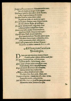 Ad Georgium Cunelium Dresdensem.