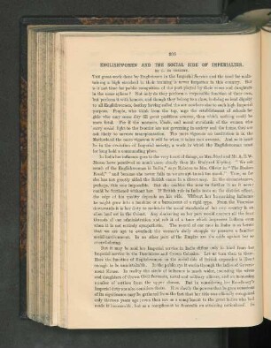 Englishmen And The Social Side Of Imperialism.