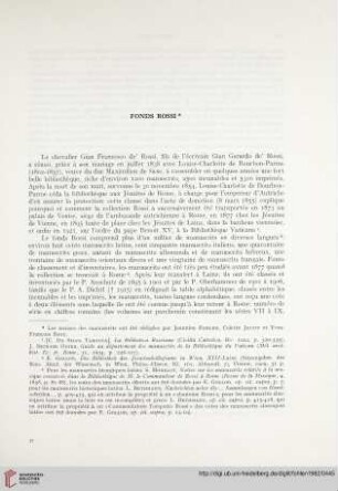 Fonds Rossi