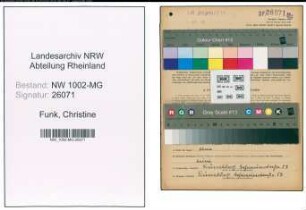 Entnazifizierung Christine Funk , geb. 21.03.1902 ()