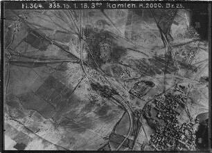 Ramleh [Ramla] UBR N vgl. 304 Nr.6/3 (Nr.184) [GDIp00798] erramle mit Bahnhof in d. Mitte des Bildes Strasse u Bahn Jerus-Jaffa