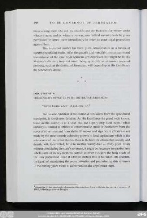Document 4 The Scarcity Of Water In The District Of Jerusalem