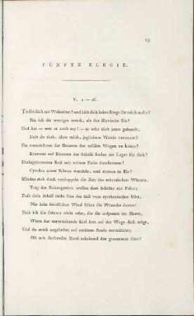 Fünfte Elegie.