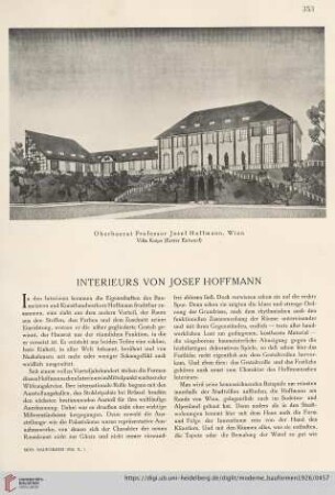 25: Interieurs von Josef Hoffmann