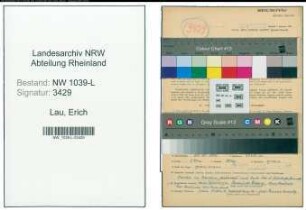 Entnazifizierung Erich Lau , geb. 20.10.1889 (Postbeamter)
