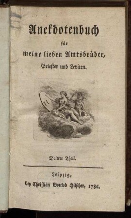 Th. 3: Anekdotenbuch für meine lieben Amtsbrüder, Priester und Leviten. Dritter Theil