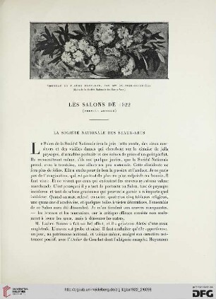 5. Pér. 5.1922: Les salons de 1922, 1, La Societé nationale des beaux-arts
