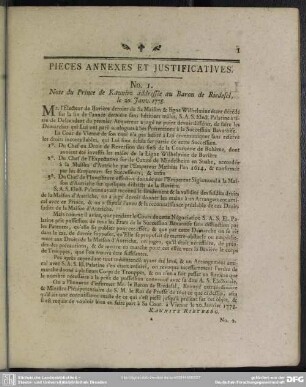 Pièces annexes et justificatives