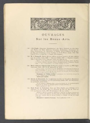 Ouvrages sur les Beaux - Arts